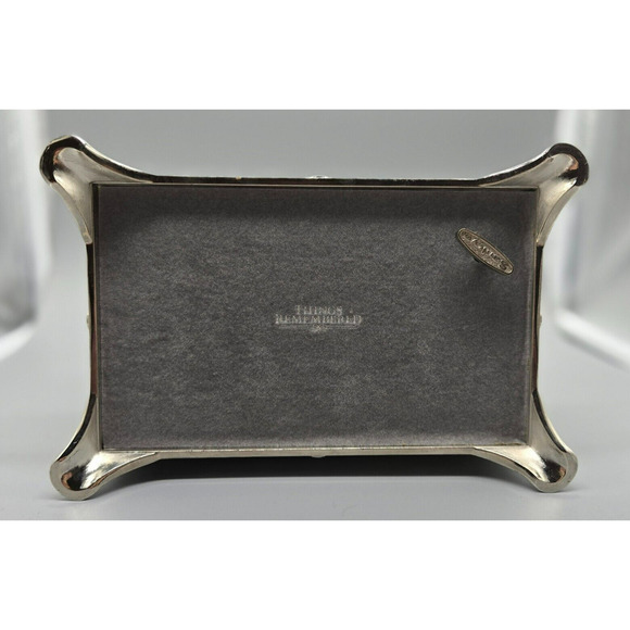 Things Remembered VTG Silver Plated Musical Jewelry Box Swarovski Crystals - Picture 3 of 11
